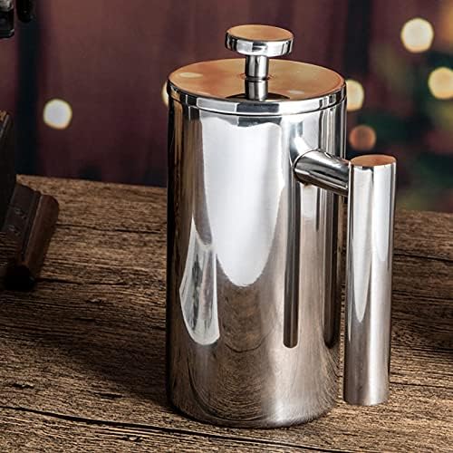 French Press Coffee Maker, Double-Walled Stainless Steel