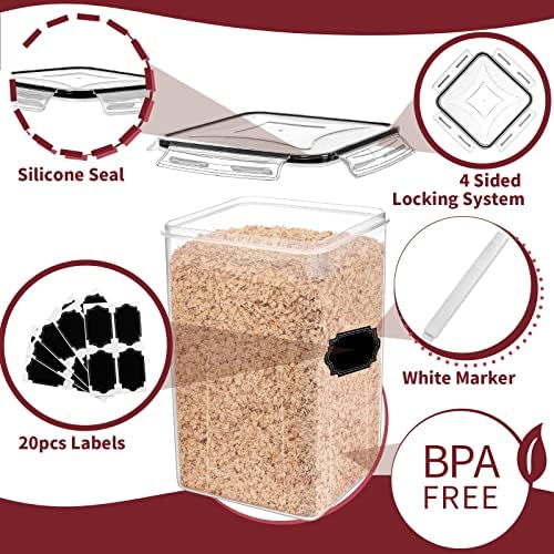 PRAKI 10 PCS Flour Sugar Storage Containers