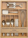 Liviys Cutlery Drawer Organizer for Kitchen Utensils, 13-20 Inches