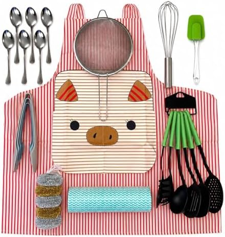 Kitchen Utensil Set 25-Piece Silicone Cooking Utensils wiht Stainless