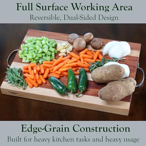 Mahogany & Maple Large Cutting Board, 19 x 13 x 1.75
