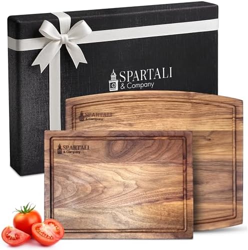 Spartali & Company Black Walnut Cutting Board Set for Kitchen