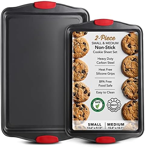 Eatex Baking Sheet Set, 2 Piece Baking Pans Set, Cookie Sheets for