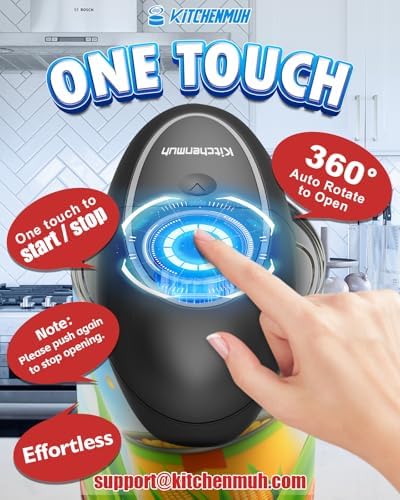 KITCHENMUH One Touch Electric Can Opener Fits All Can Sizes for