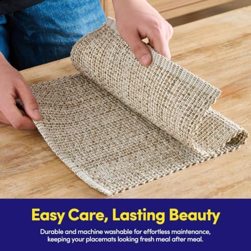 Sweet Home Collection 100% Cotton Placemats for Dining Room Rectangle