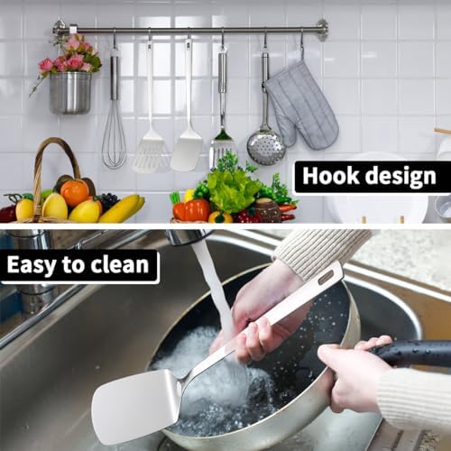 Stainless Steel Kitchen Utensils Set, 4-Piece – Slotted Turner, Solid