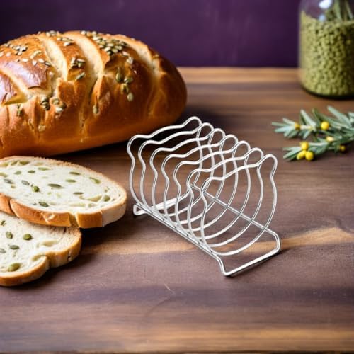 ABOOFAN 2 Pack Bear Toast Rack Bread Holder with 6 Slots Stainless