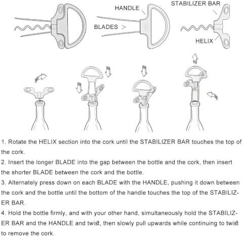 Ah So Wine Opener Set 2 Prong Wine Cork Saver