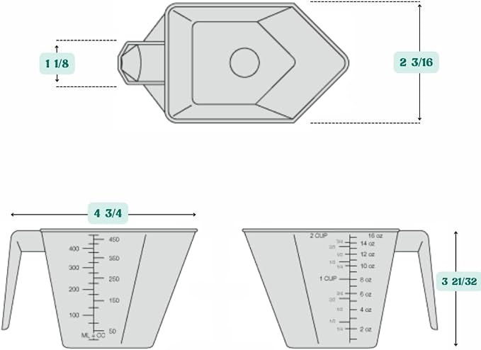 2 Cup Long Handle Scoop for Coffee, Protein Powder, Pet Food, Grains and Dry - Image 2