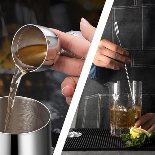 Cocktail Jigger For Bartending,1oz And 2oz Silver Stainless Steel