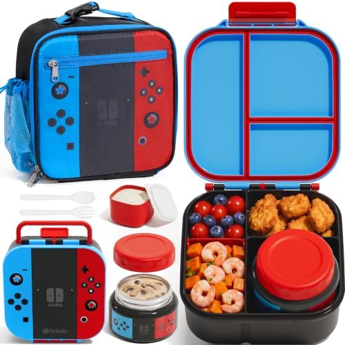 Fimibuke Kids Bento Lunch Box w/ 8.5oz Thermo Food Jar, Insulated