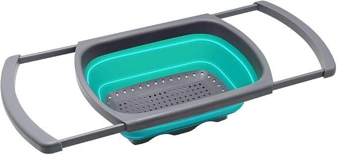 Qimh Colander collapsible, Colander Strainer Over The Sink Vegetable/Fruit - Image 8