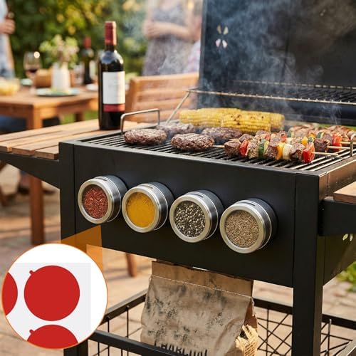 Magnetic Spice Rack with 8 Jars and 2 Plates