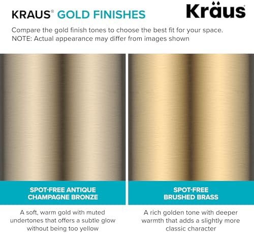 KRAUS Spot Free Brushed Brass Pull Down Kitchen Faucet KPF-2840SFBB
