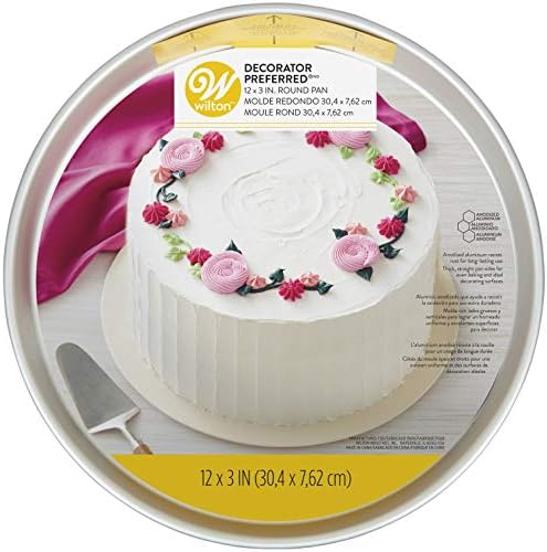 Wilton Decorator Preferred Aluminum Round Cake Pan, 12-inch x 3-inch