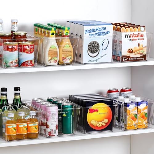 12 Pack Large Sturdy Clear Storage Bins