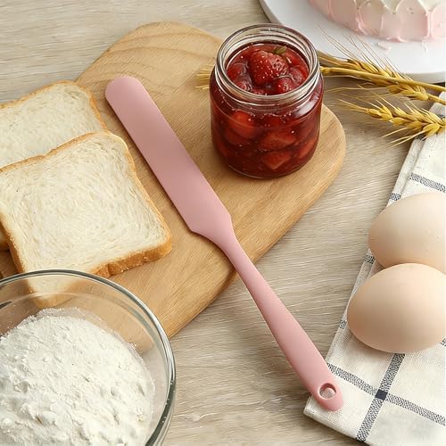 8 Pack Silicone Jar Spatula Set – Long Handle Small Skinny Spatulas