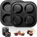 Yomvzake Air Fryer Muffin Pan, 2 Pack Cupcake Molds for Air Fryer