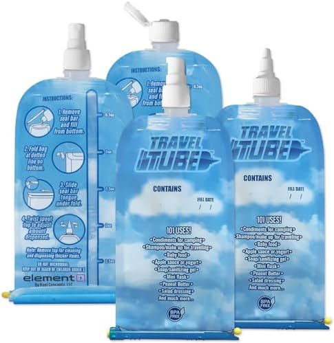 Travel Tube Refillable Condiment Squeeze Bottles - Leak Proof Salad