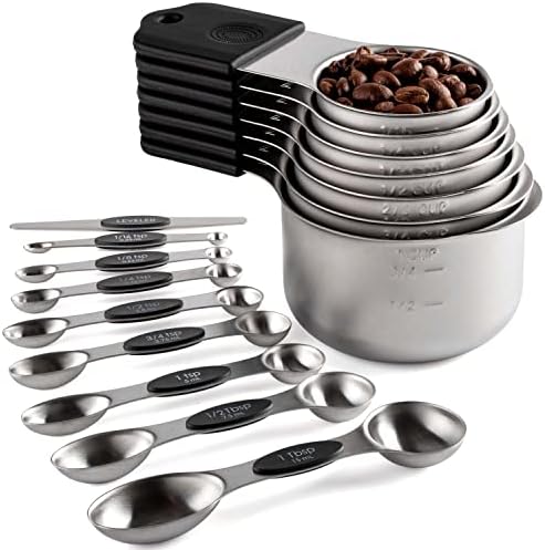 Magnetic Measuring Cups and Spoons Set Stainless Steel Measuring
