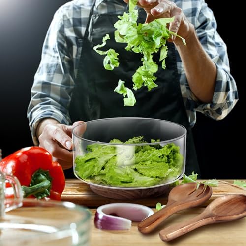 Large Glass Salad Bowls Set