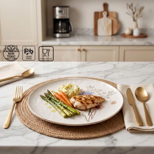 Sango 12-Piece Luxury Porcelain Dinnerware Set for 4- Glossy White
