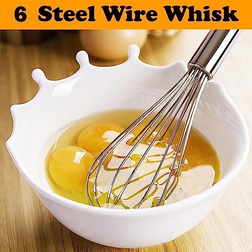 Polly Online Stainless Steel Whisk Set, 3 Packs Balloon Whisk for