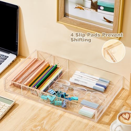 Briwooody Clear Acrylic Drawer Organizer Expandable,7