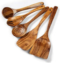 5 pcs Wooden Spoons For Cooking, Wood kitchen Spatula Utensils set