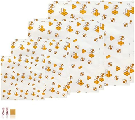 Beeswax Food Wrap (Set of 7) Sustainable Alternative to Aluminum Foil
