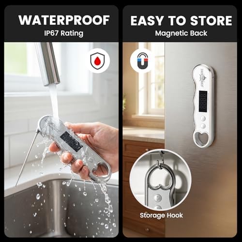 0.3s Fast Read USB-C Rechargeable Meat Thermometer