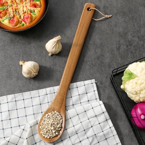 Baderke 1 Pcs 18 Inch Extra Long Wooden Spoon Large Non-stick, Acacia