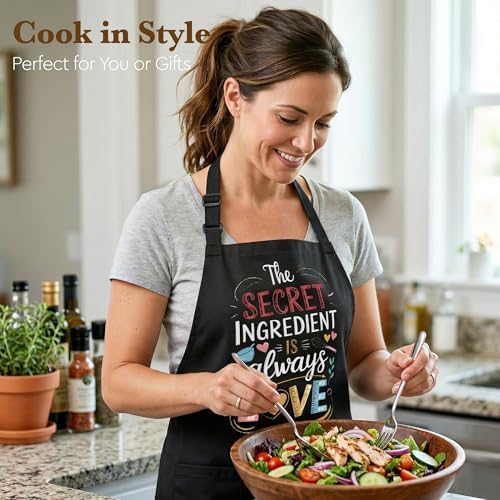 Funny Baking Apron for Women, The Secret Ingredient Is Always Love
