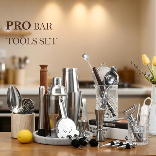 Etens 33-Piece Pro Bartender Kit, Bar Tools Cocktail Shaker Set for