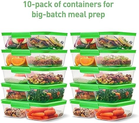 Sistema Nest It Meal Prep Food Storage Containers with Lids, 10-Pack