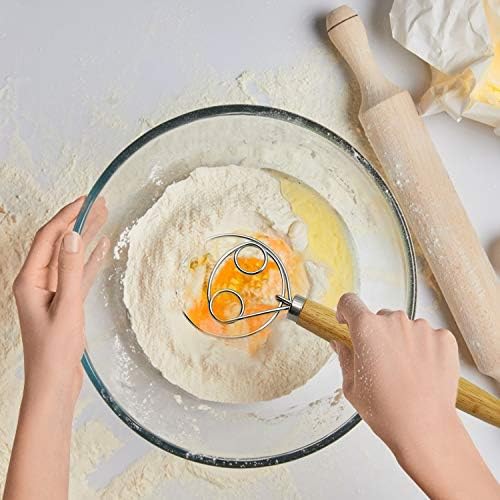 Listenman Danish Dough Whisk Bread Mixer & Egg Whisk Kits, 2 Pack