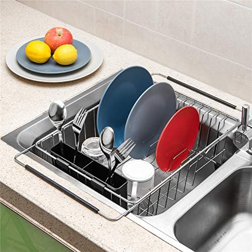 SANNO Adjustable Stainless Steel Dish Drying Rack