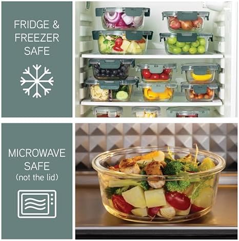 COOK WITH COLOR 32-Pc. Borosilicate Glass Food Container Set