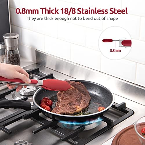 U-Taste Kitchen Tong for Cooking, 480oF Heat-Resistant Silicone