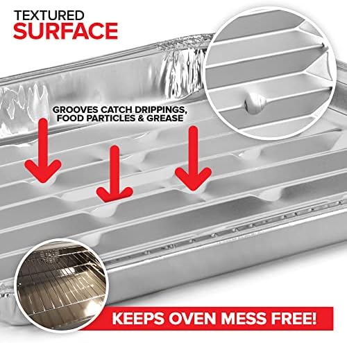 Stock Your Home Disposable Aluminum Foil Broiler Pan for Oven
