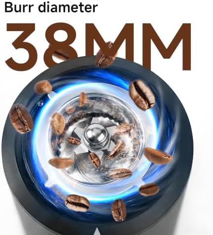 HIBREW G5mini Portable Wireless Coffee Grinder, 5200mAh