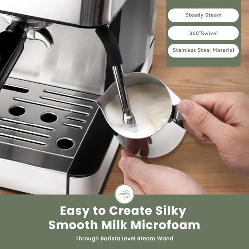 Gevi 20 Bar Espresso Machine with Grinder & Steam Wand