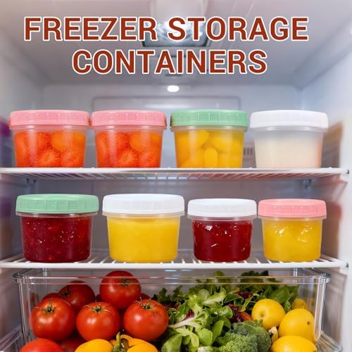 DEMORA 5 oz Small Plastic Containers with Twist on Lids [20 Sets]