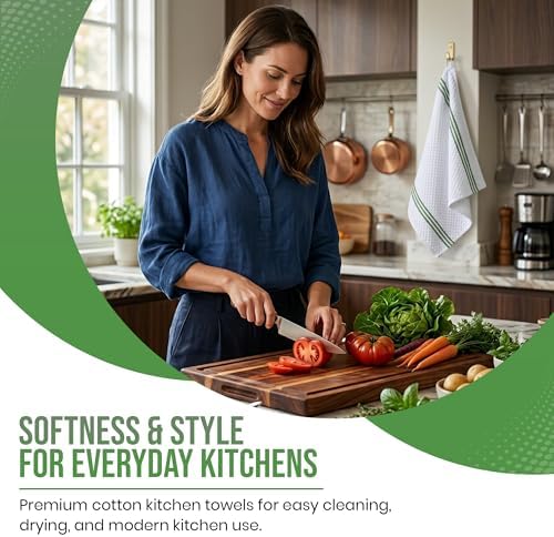 Kitchen Towels, Set of 6, 15 x 25 Inch, Kitchen Towels Cotton