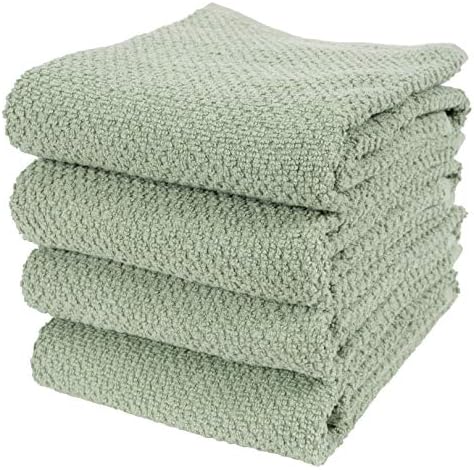 KAF Home Deluxe Popcorn Terry Kitchen Towels, Cotton Kitchen Dish