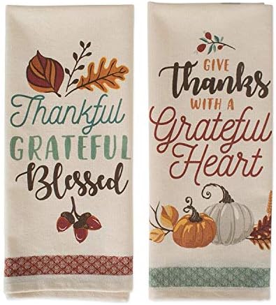 DII Fall Kitchen Towels for Kitchen Decorative Cotton Dish Towel Set