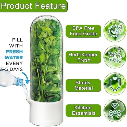 3-Pack Herb Saver Pods for Refrigerator, Herb Keeper