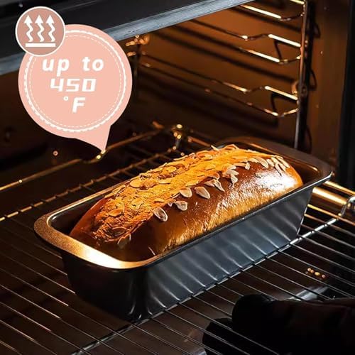 2PCS Small Loaf Pan for Baking Bread, 1lb Bread Loaf Tin, 7.5 x 3.5 x