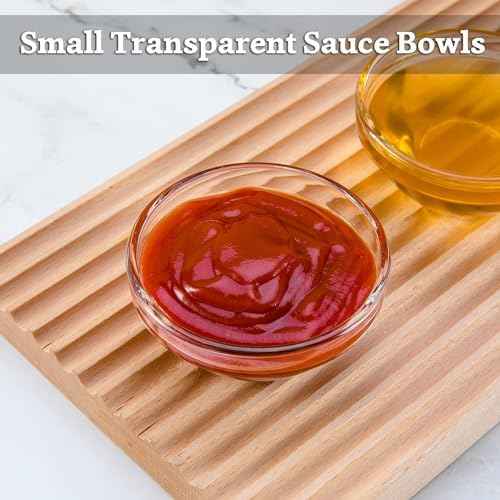 PARBEE 3" Clear Glass Pinch Bowls, 10 Pack 2.5oz Small Prep Dishes