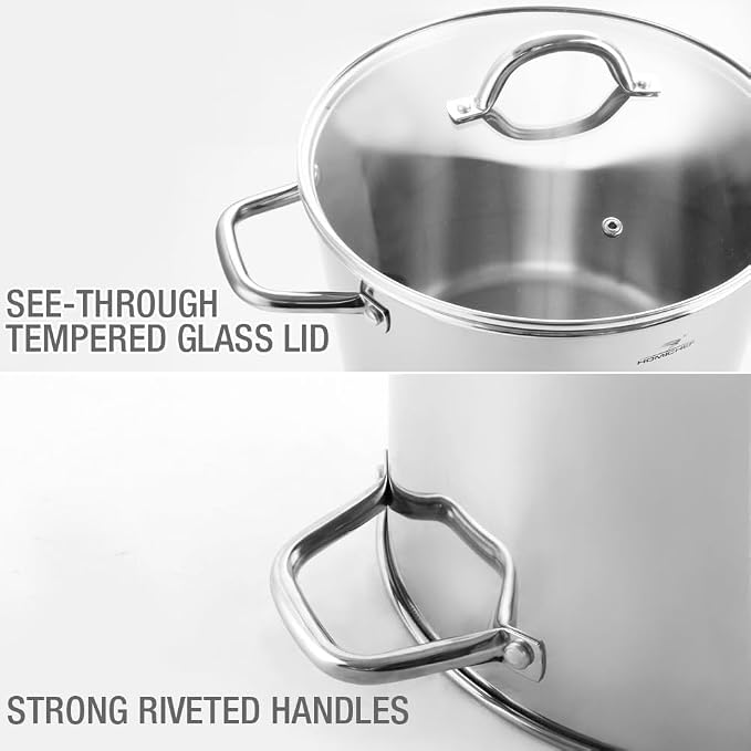 HOMICHEF LARGE STOCK POT 24 Quart - Image 6
